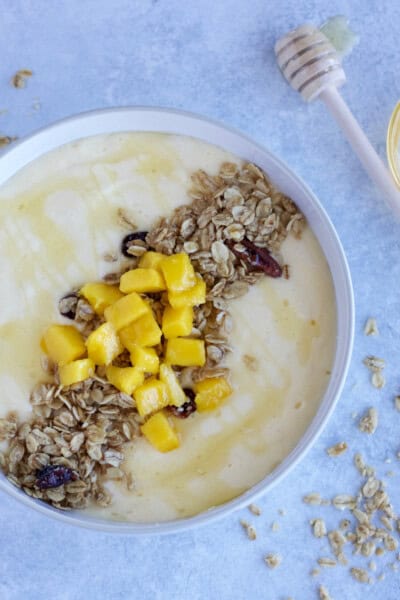Mango Smoothie Bowl with Granola & Honey