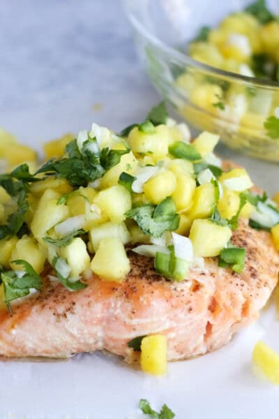 Grilled Salmon With Pineapple Jalapeño Salsa