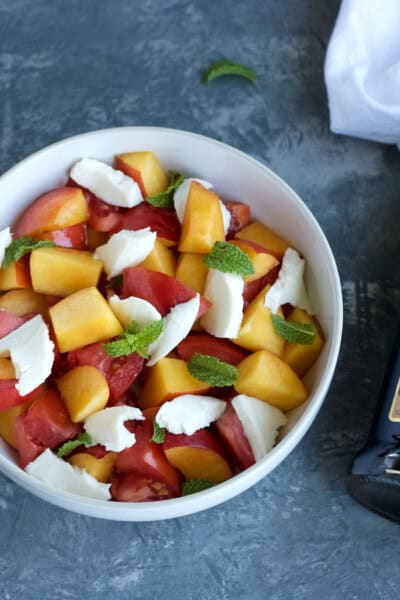 Stone Fruit Peach Caprese Salad