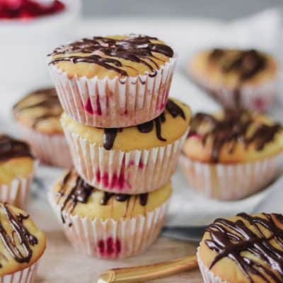 Cranberry-Orange Chocolate Drizzled Cupcakes