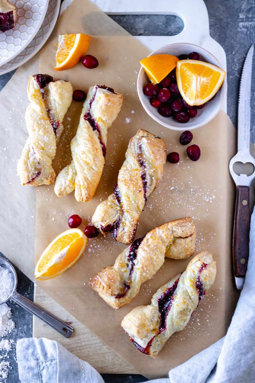 CranberryOrange Twists with Orange Icing A Life Delicious