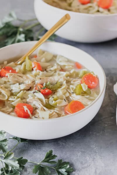 Easy Slow Cooker Chicken Noodle Soup