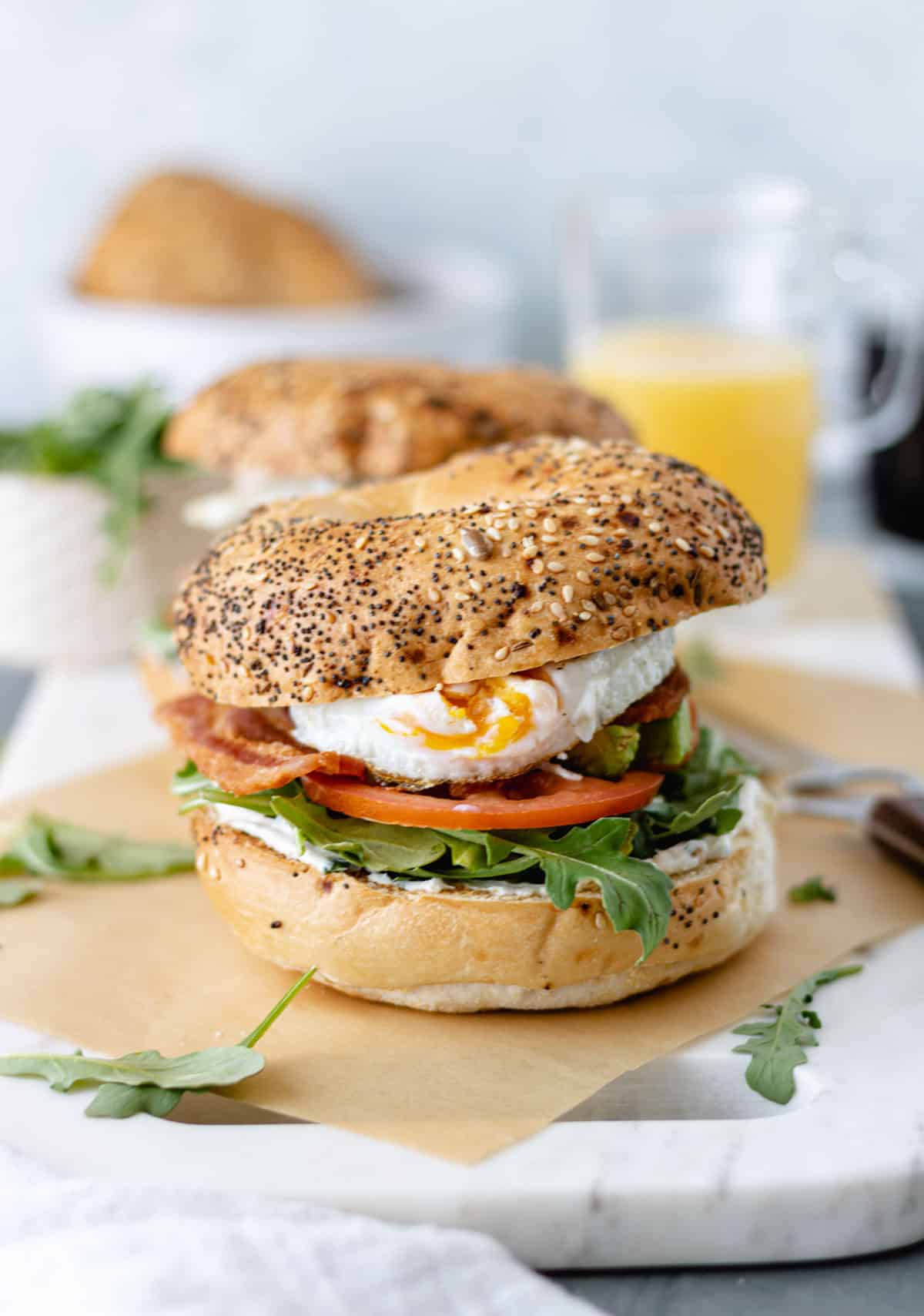 BLT Fried Egg Bagelwich A Life Delicious