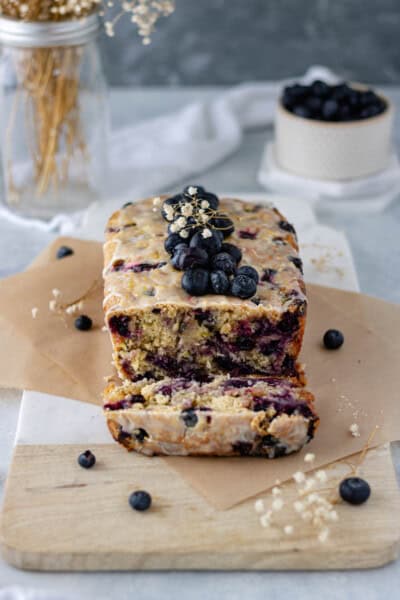 Lemon-Blueberry-Zucchini Bread with Lemon Glaze