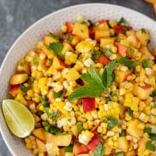 Fresh Nectarine Corn Salsa